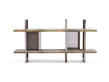 Freestanding leather bookcase ASIA LOW Rugiano