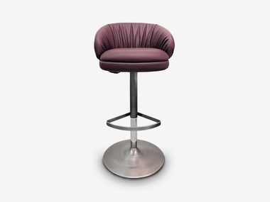 Swivel leather barstool height-adjustable FANDANGO Rugiano