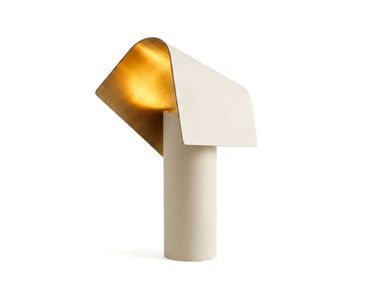 Leather table lamp FIONA Rugiano