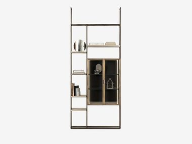 Freestanding open bookcase FRAME GLASS Rugiano