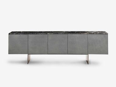 Leather sideboard with doors PENELOPE Rugiano