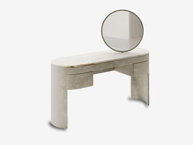 Leather dressing table with marble top VOGUE Rugiano