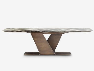 Rectangular marble dining table WALLY Rugiano