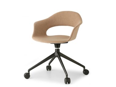 Fabric office chair with castors LADY B POP S-CAB