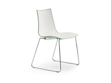 Sled base chair ZEBRA BICOLORE S-CAB