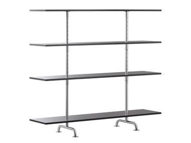 Open steel and wood bookcase S44 TECTA