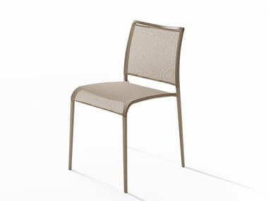 Stackable polyester garden chair SAND LIGHT