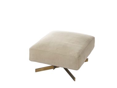 Leather footstool SAVANA ENNE