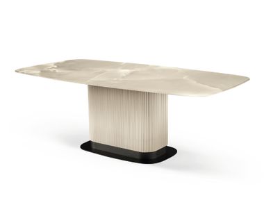 Tavolo rettangolare in legno e vetro FUTURE N04