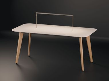 Rechteckiger Tisch aus Holz CQ WOOD 230 SCHNEEWEISS interior