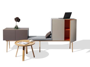 Wooden modular sideboard HEINRICH SCHNEEWEISS interior