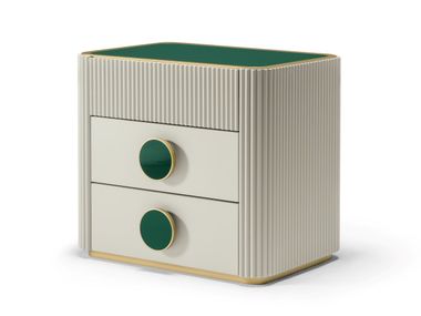 Comodino rettangolare in legno con cassetti SECRET N36 SCAPPINI & C