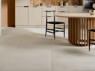 Porcelain stoneware flooring with concrete effect SETA