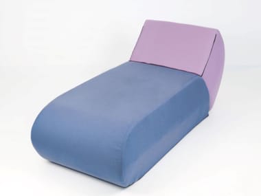 Dormeuse da giardino imbottita in tessuto SHARK Rever