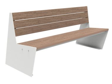 SHARP WPC bench with back By Lazzari