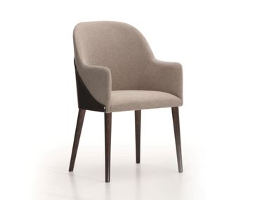 SHELL | Chair with armrests Upholstered fabric chair with armrests By ...