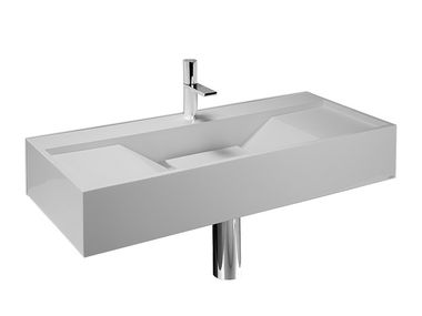 Lavabo sospeso rettangolare in resina SIDES Vallvé