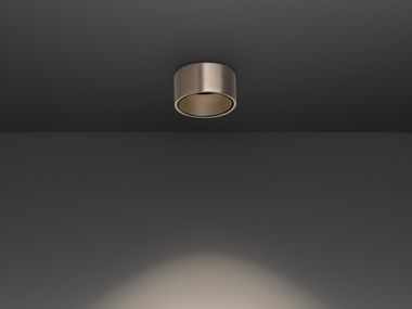 LED semi-recessed bronze outdoor ceiling lamp BRONZE SIMES