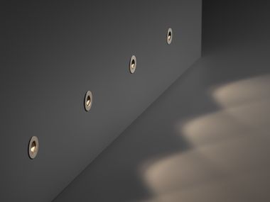 Outdoor LED wall-mounted bronze steplight BRONZE SIMES