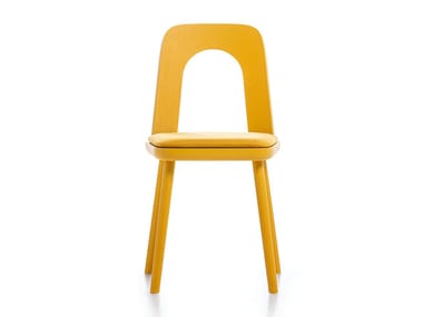 Ash chair with integrated cushion ARCO