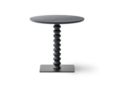 Round ash table with central base GOLE SIPA