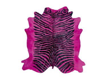 Handmade leather rug PELLE FUCSIA CON STAMPA ZEBRA SITAP Carpet Couture Italia