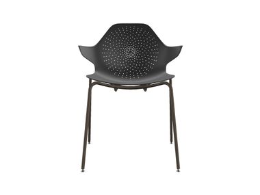 Stackable aluminium chair with armrests KLERA SITIA
