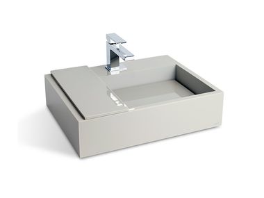 Lavabo da appoggio rettangolare in resina SMALL Vallvé