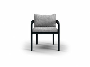 Sedia da giardino imbottita in alluminio con braccioli ALVO SNOC