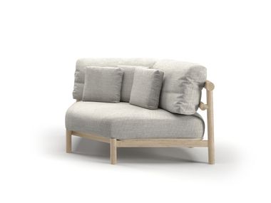 Corner fabric garden sofa LYORA SNOC