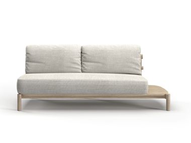 2 seater fabric garden sofa with removable cover LYORA SNOC