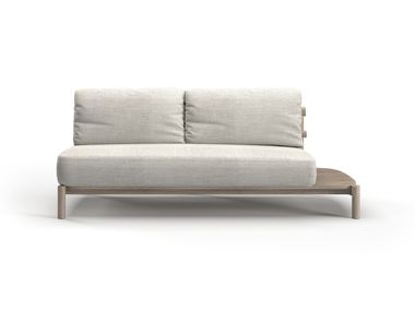 Divano da giardino sfoderabile in tessuto a 2 posti LYORA SNOC