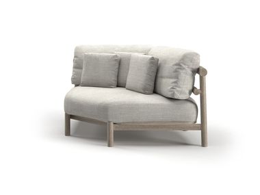 Divano da giardino angolare in tessuto LYORA SNOC