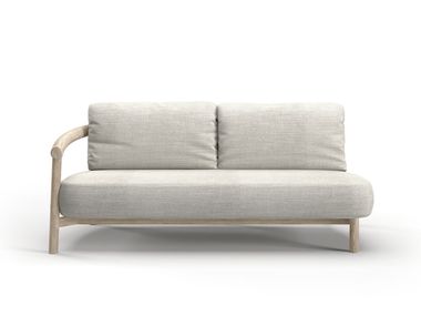 2 seater fabric garden sofa with removable cover LYORA SNOC