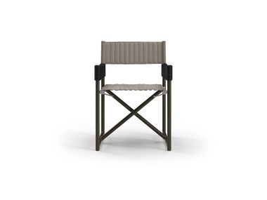 Folding director aluminium garden chair with armrests SESTRI SNOC