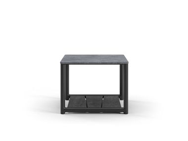 Square stone and aluminium garden side table SESTRI SNOC