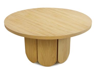 SOFT Round wood veneer coffee table By Woodman