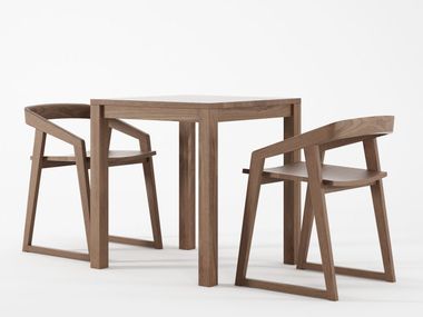 SOLID Square solid wood dining table By KARPENTER | design Hugues Revuelta