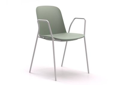 Stackable polypropylene chair with armrests VELA SPARK