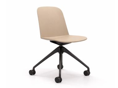 Polypropylene chair with castors VELA SPARK