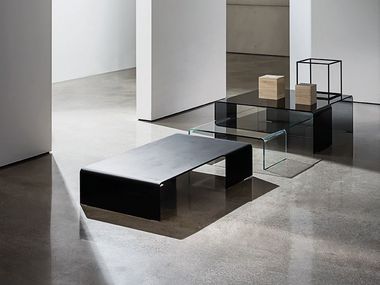 Low glass coffee table SPIDER Sovet italia