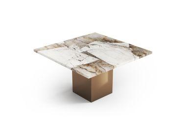 Square coffee table with Patagonia quartzite top CARRERA STONE VALLEY