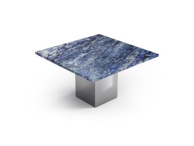 Square coffee table with Blue Bahia granite top CARRERA STONE VALLEY