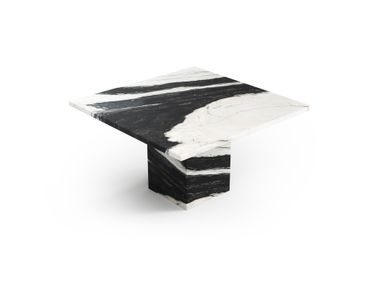 Square Panda marble coffee table CARRERA STONE VALLEY