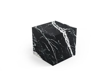 Cubic side table in Nero Marquina marble GEMA STONE VALLEY