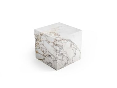 Cubic side table in Calacatta Oro marble GEMA STONE VALLEY