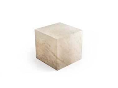 Cubic side table in Crema marble GEMA STONE VALLEY