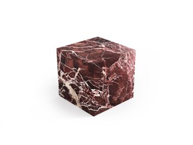 Mesa de apoio cúbica em mármore Rosso Levanto GEMA STONE VALLEY