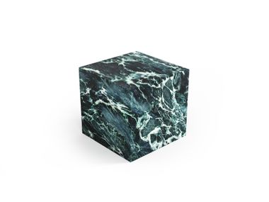 Cubic side table in Verde Alpi marble GEMA STONE VALLEY