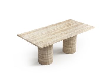 Rectangular coffee table in classic travertine JASPURA STONE VALLEY